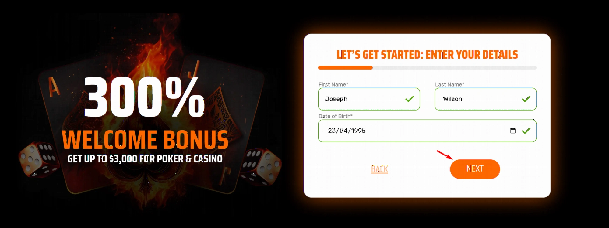 Ignition Casino account registration process